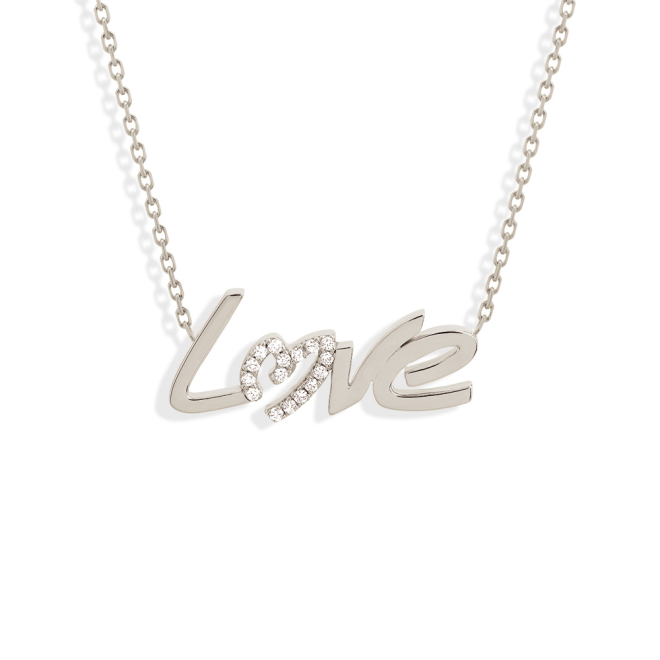 Crush Love necklace semi pave