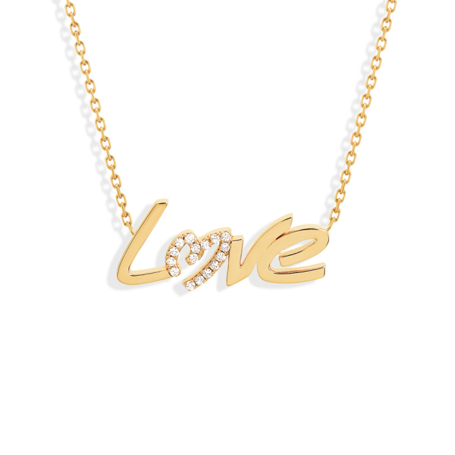 Crush Love necklace semi pave