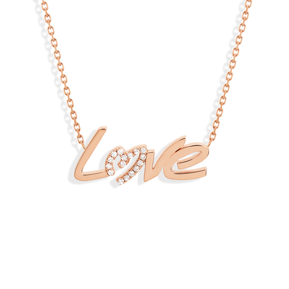 Crush Love necklace semi pave