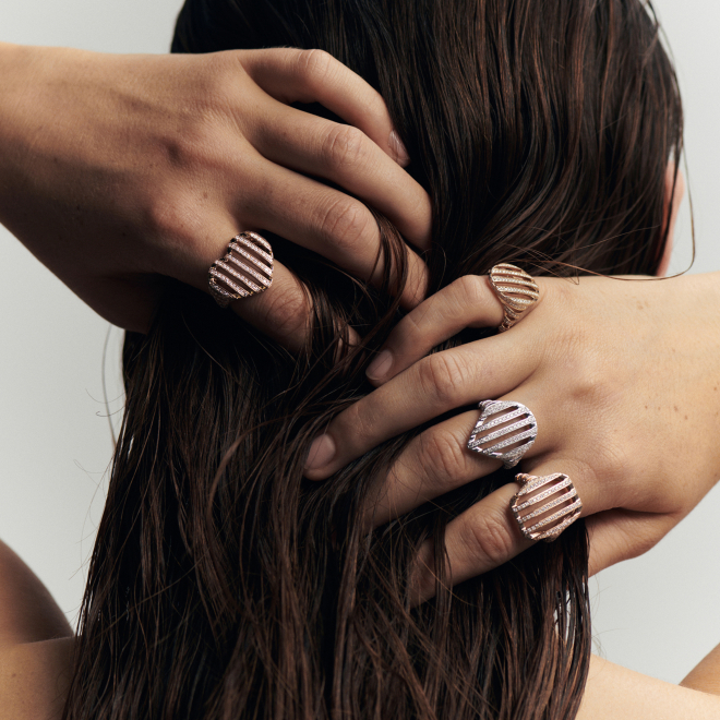 CUT OVAL ring pave